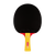 White background, product image showing a JOOLA x Steve Aoki table tennis racket with a yellow handle and a black surface.