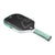 White background, white, green and black JOOLA Perseus Heat Vision pickleball paddle with green handle.