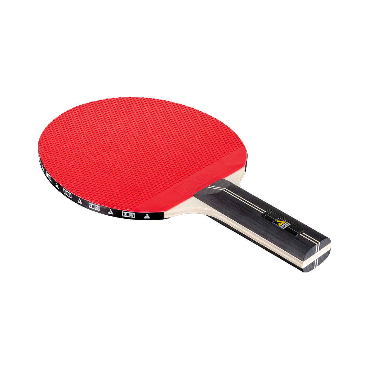 Image of a JOOLA Table Tennis racket with a red surface.