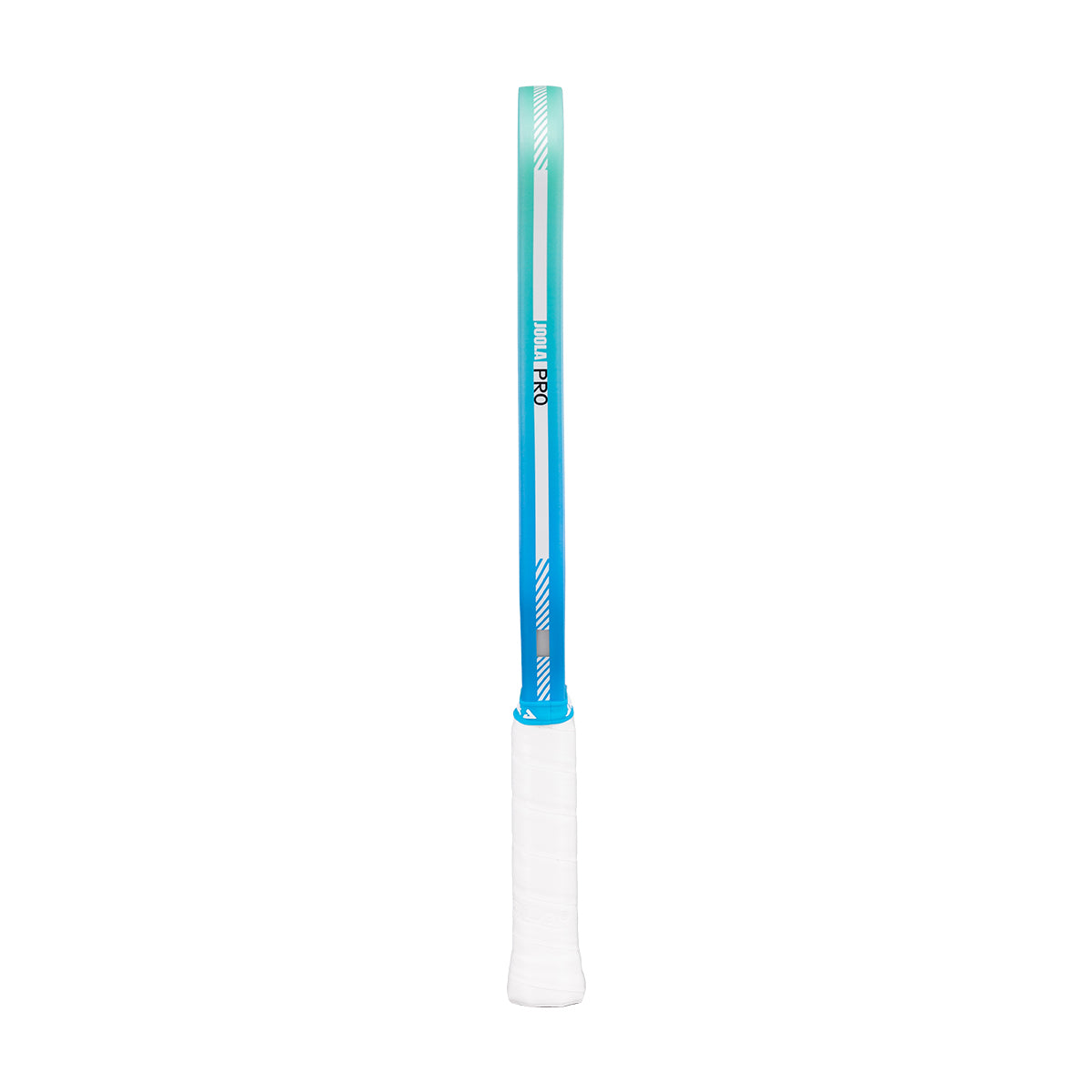 White background, side view showing the edge gaurd, of the JOOLA Pro IV pickleball paddle.