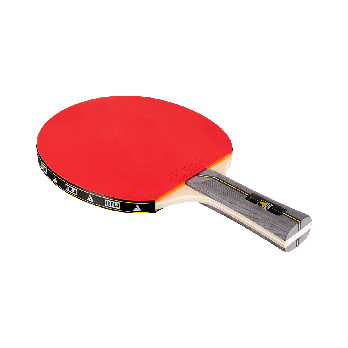 Image of a JOOLA Table Tennis racket with a red surface.