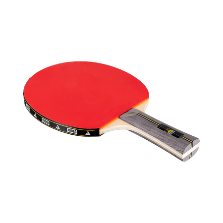Image of a JOOLA Table Tennis racket with a red surface.