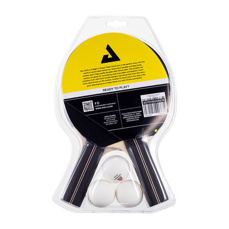 Image showing the back of a JOOLA Twilight table tennis two-pack.