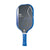 White background, product image of the JOOLA Essentials Dash pickleball paddle with blue handle and matching edge guard.