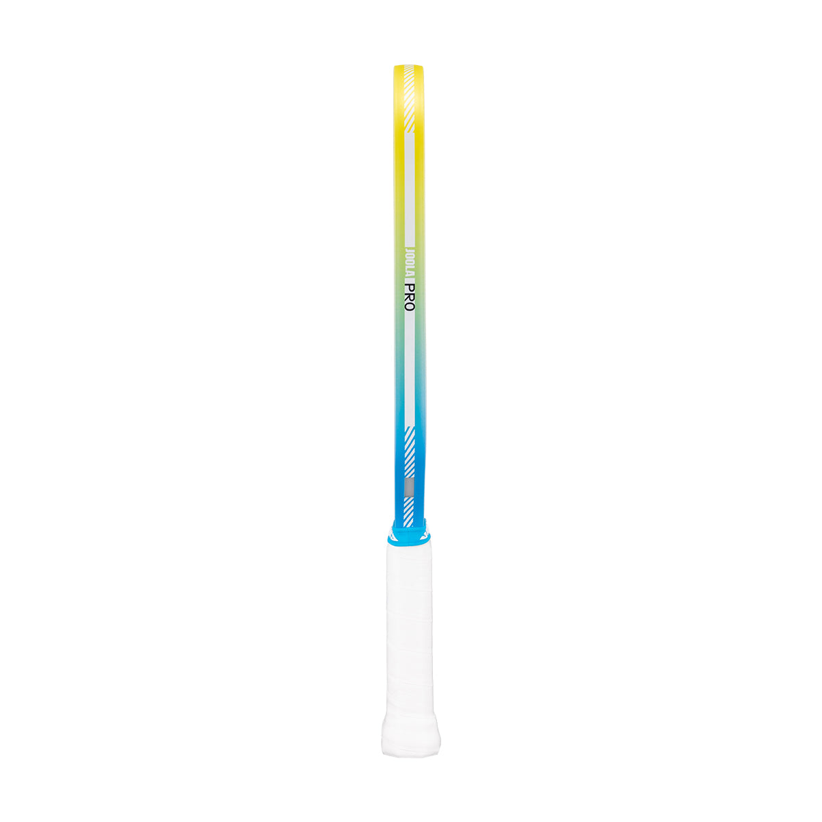 Gradient-colored pickleball paddle edge guard with 'PRO' branding on a white background.
