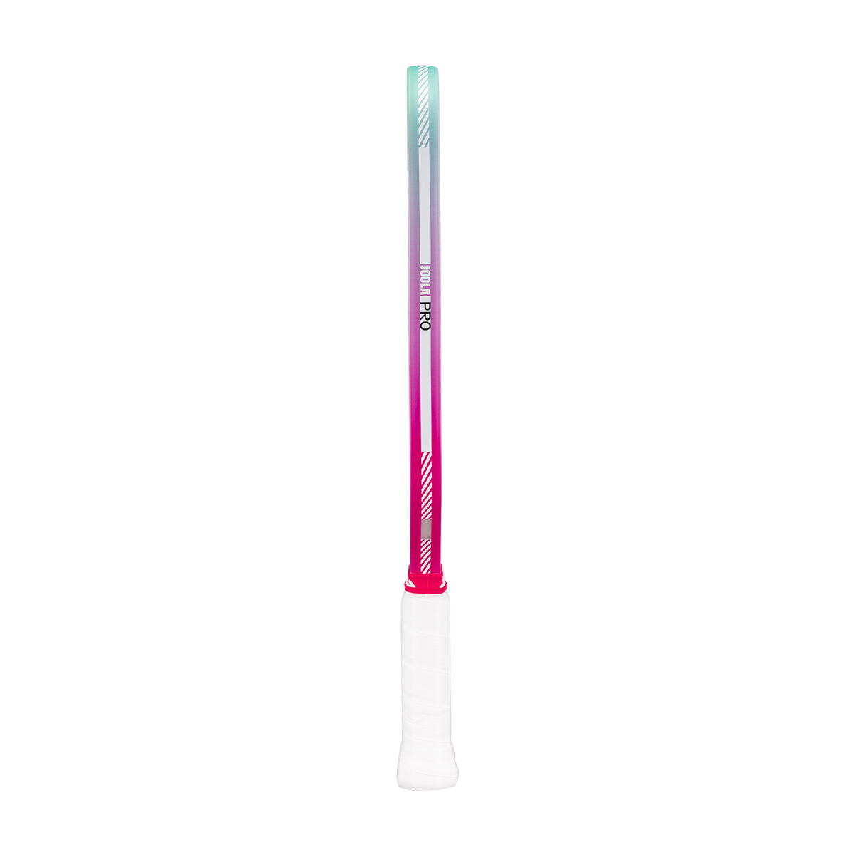 Gradient-colored edge guard with white handle on a white background.