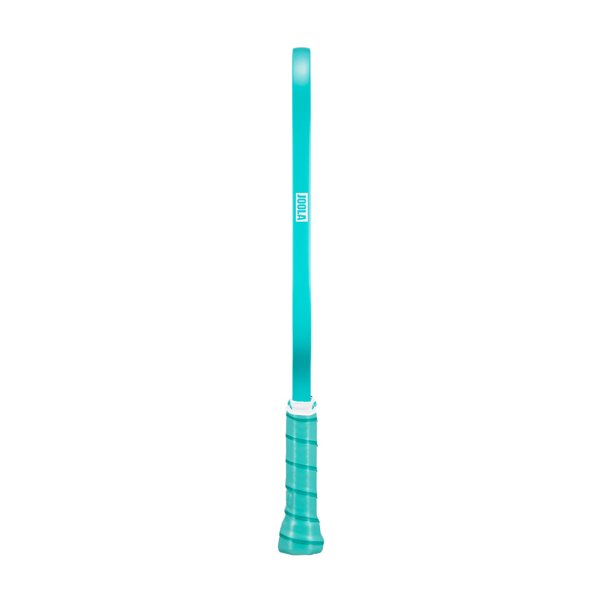 White background, product image of the teal edge guard on the teal JOOLA Essentials Dash pickleball paddle.