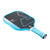 White background, product image of the JOOLA Essentials Dash pickleball paddle with light blue edge guard and light blue handle.