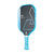 White background, product image of the JOOLA Essentials Dash pickleball paddle, blue handle, blue edge guard, and black, white and blue surface color.