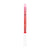 Red and white pickleball paddle edge guard on a white background