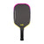White background, Pink and Yellow gradiant edge guard on the JOOLA 3S Dual Magnus Pickleball Paddle.