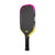 White background, Pink and Yellow gradiant edge guard on the JOOLA 3S Dual Magnus Pickleball Paddle.