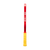 White background, product image showing the side of a JOOLA Perseus JOOLA x Steve Aoki pickleball paddle. Yellow Handke with Red Edge Guard.