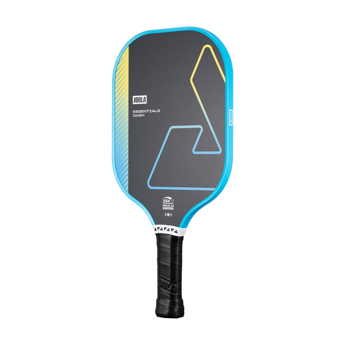 White background, product image of a blue JOOLA Essentials Dash pickleball paddle.