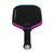 White background, image of a JOOLA Perseus 3S Dual pickleball paddle with a purple and blue dual gradiant edge guard.
