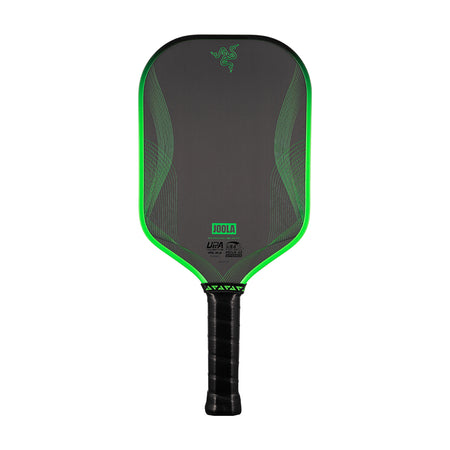 White background, product image of the JOOLA x Razer Perseus Pro IV pickleball paddle.