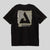 Gray background, back JOOLA tee with cool futuristic image on the back. Black, yellow and white.