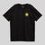 Gray background, black JOOLA graphic tee. Pickleball image with text is above the left chest.