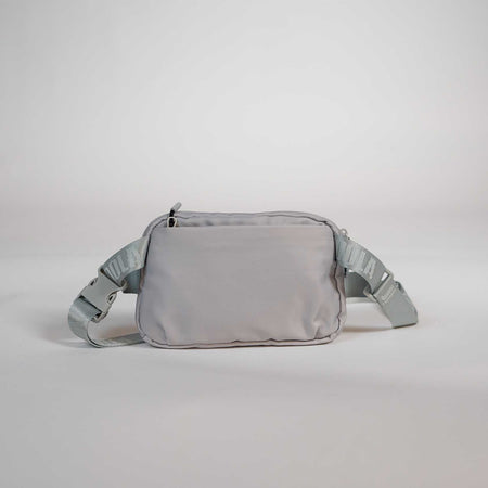 Gray waist bag with JOOLA branding on a light gray background