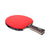 Red JOOLA table tennis racket paddle with black handle on a white background.