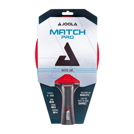 JOOLA Match Pro table tennis racket packaging on a white background.