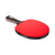 Red JOOLA table tennis racket paddle with black handle on a white background.