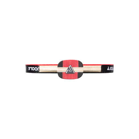 White background, image of the bottom of a JOOLA Carbon Speed table tennis racket with a JOOLA trinity logo on the bottom.