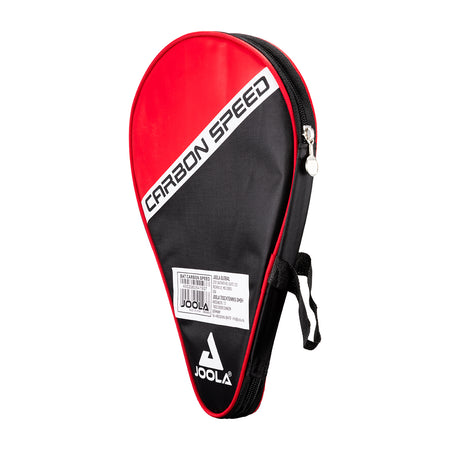 White background, JOOLA Carbon Speed black and red racket case.