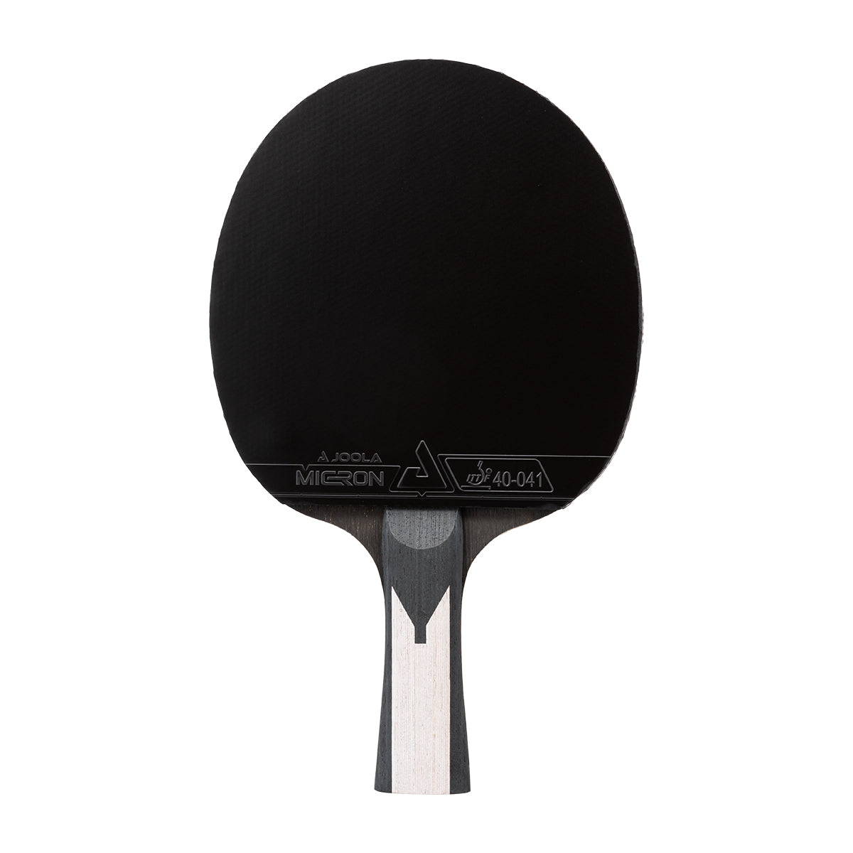 White background, black table tennis racket on a white background.