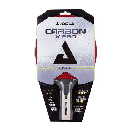 JOOLA Carbon X Pro table tennis paddle packaging on a white background.