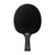 Black table tennis paddle on a white background