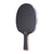 White background, JOOLA table tennis racket with a black surface, and a black handle with a purple accents.