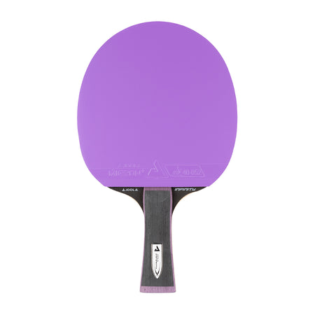 White background, JOOLA Purple Infinty Table Tennis Racket.