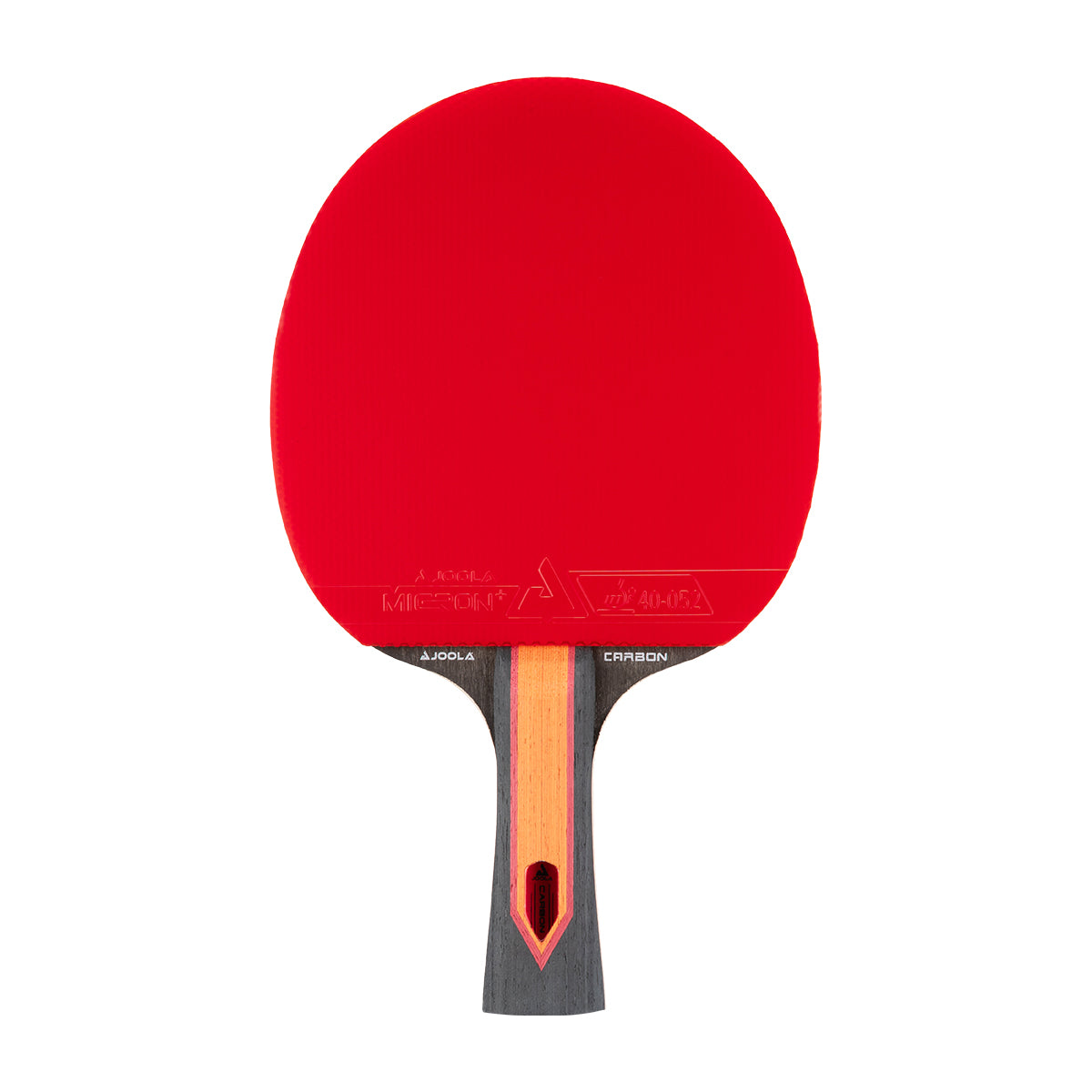 White background, JOOLA Carbon X Red table tennis racket.