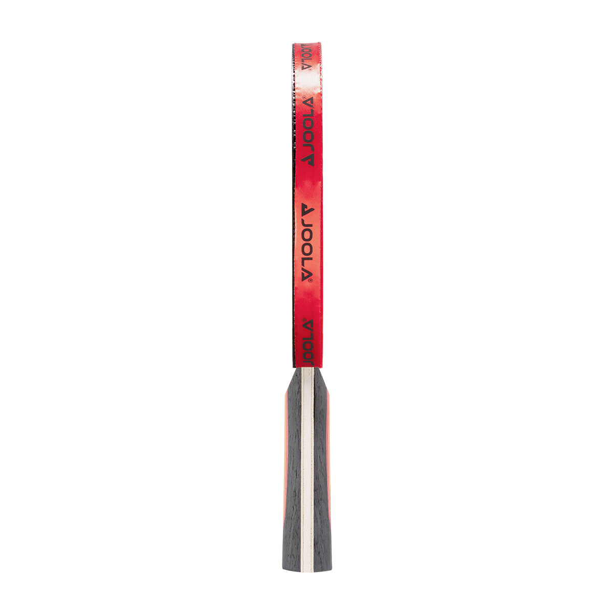White background, JOOLA Carbon  X Table Tennis Racket in black, red and white.