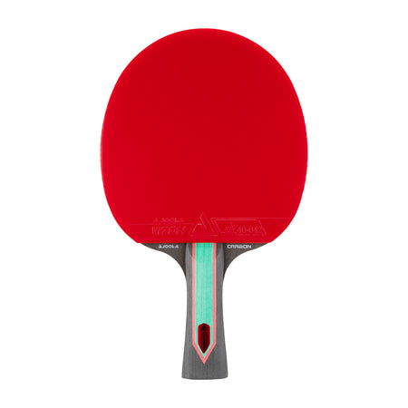 White background, JOOLA Red Carbon CTR Table tennis racket.
