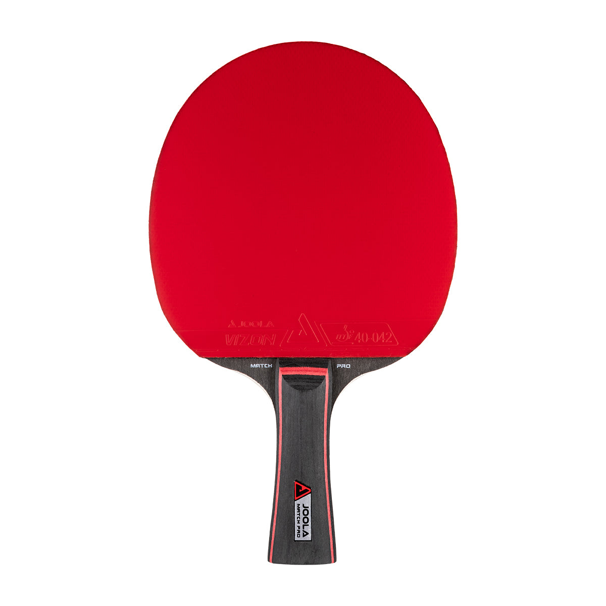 White background, a JOOLA Table Tennis Racket with a red surface.