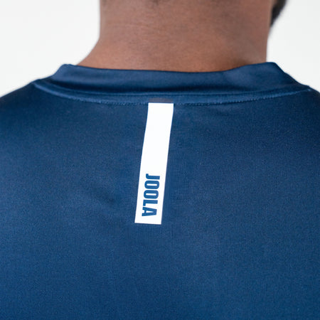 White background, image showing the back of a JOOLA Men's Table Tennis Shirt.