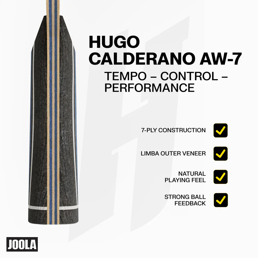 JOOLA Hugo Calderano AW-7 table tennis racket.