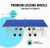 Table tennis table with locking wheels highlighted on a white background