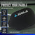JOOLA paddle cover with JOOLA branding on a pickleball court background.