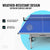 JOOLA outdoor table tennis table with weather-resistant design features on a white background.