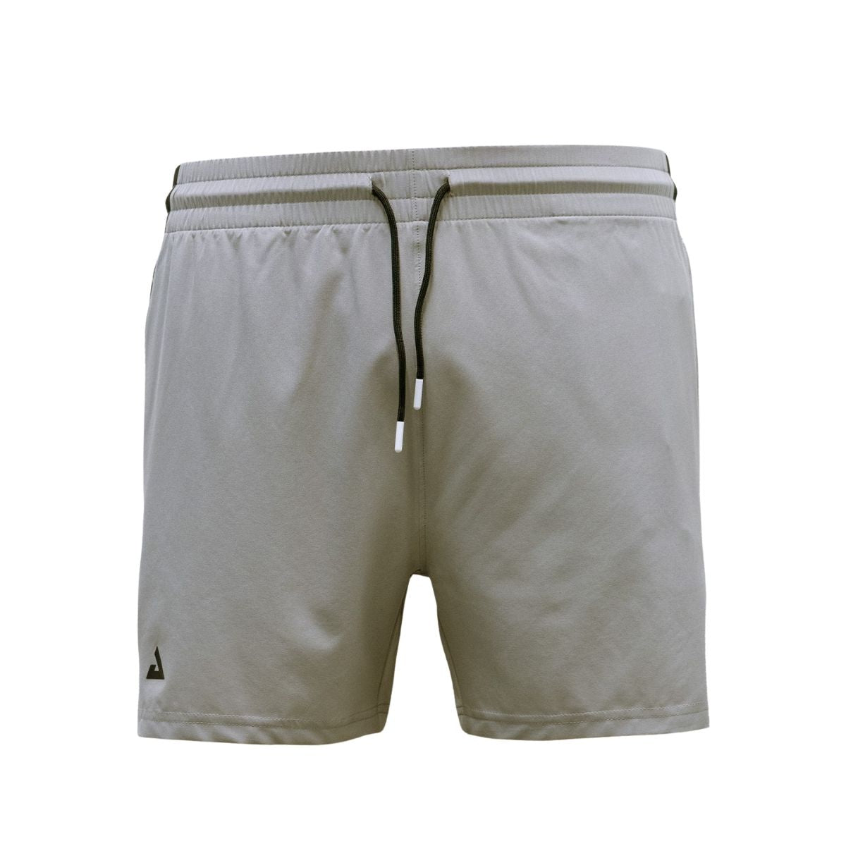 Beige JOOLA pickleball shorts with a drawstring on a white background.