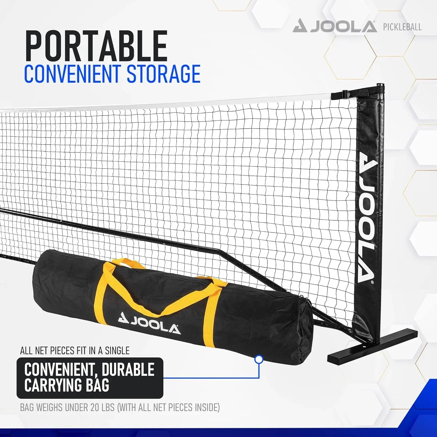 Pickleball Racket Storage JOOLA Elemental Pickleball Net - JOOLA USA