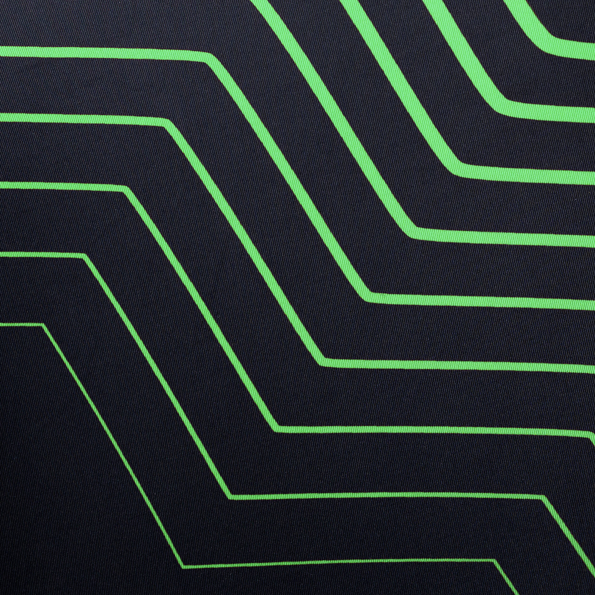 Pattern of green lines on a black background