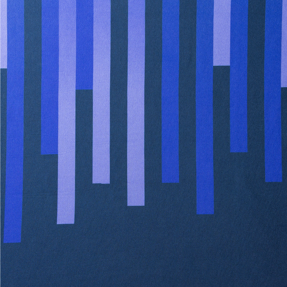 Pattern of blue and purple vertical bars on a dark blue background