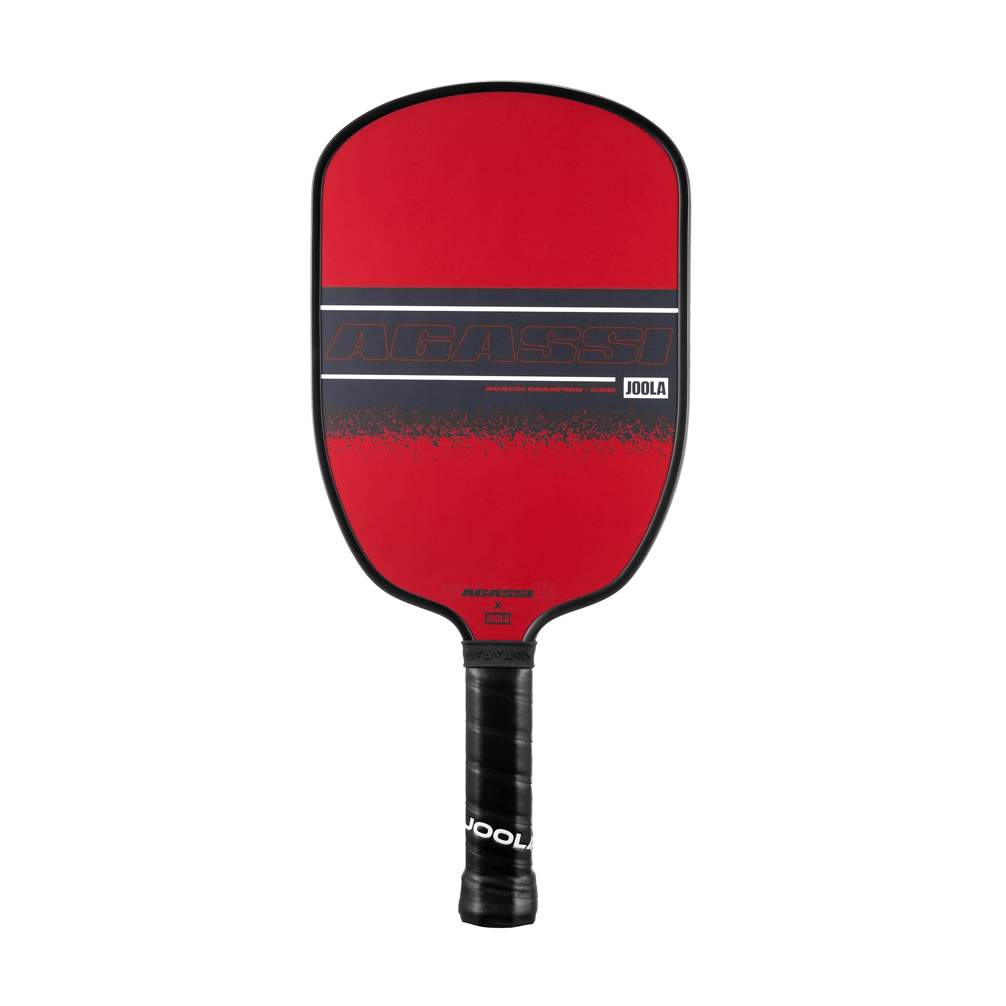 White background, product image of the Agassi x JOOLA Agassi Champion pickleball paddle.