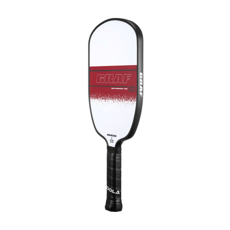 White background, side view of the Agassi x JOOLA Graf Champion Pickleball paddle.