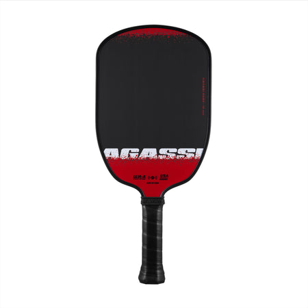 White background, image of the Agassi x JOOLA Agassi Edge pickleball paddle.