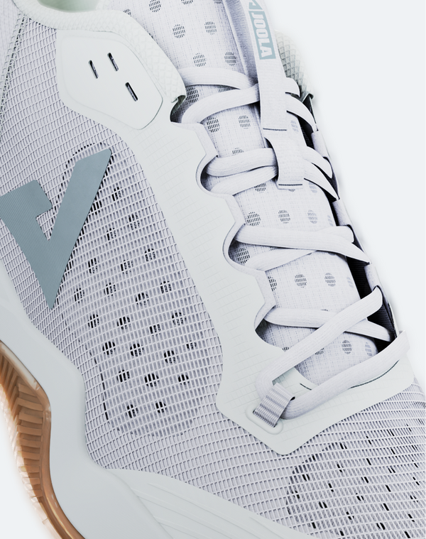 Close-up on the front profile of a pair of JOOLA Men's R4LLy pickleball shoes.